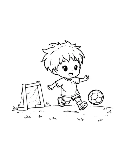 soccer coloring page (kids)