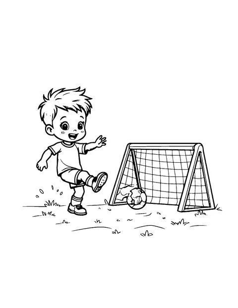 soccer coloring page (toddler)