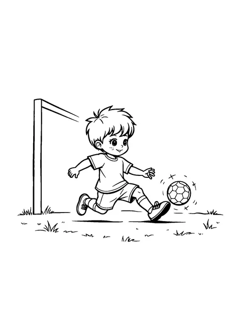 soccer coloring page (toddler)