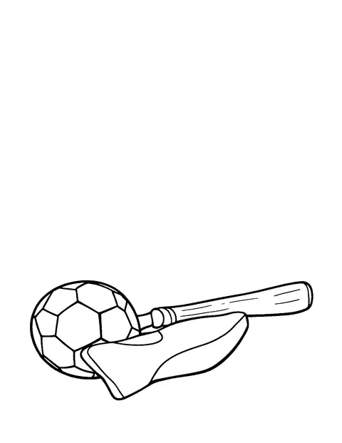 sports coloring page (toddler)
