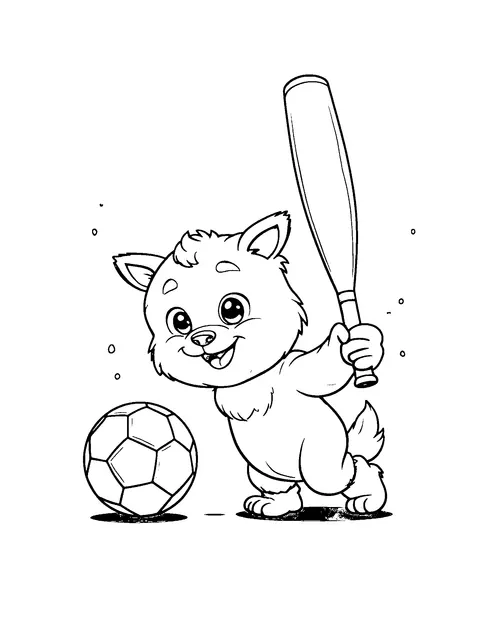 sports coloring page (toddler)