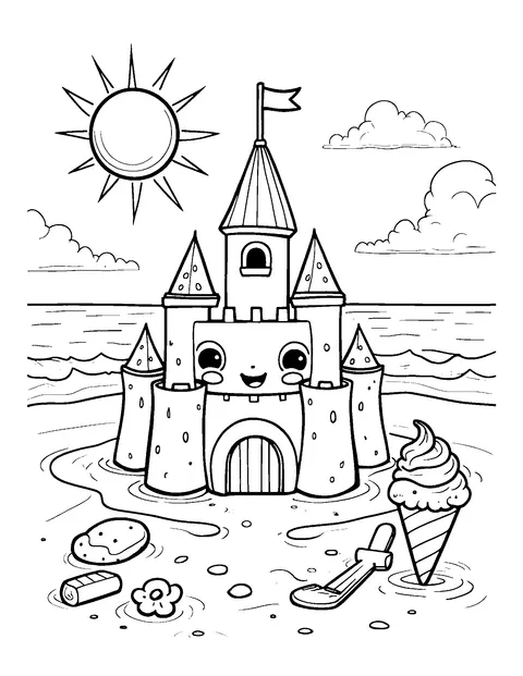 summer coloring page (teen)