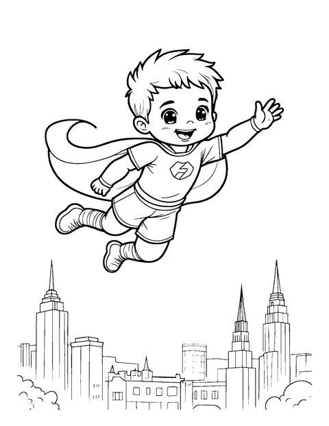 superhero coloring page (teen)