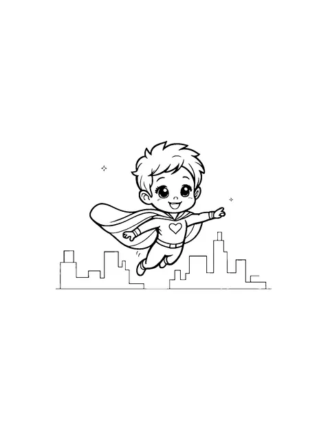 superhero coloring page (teen)