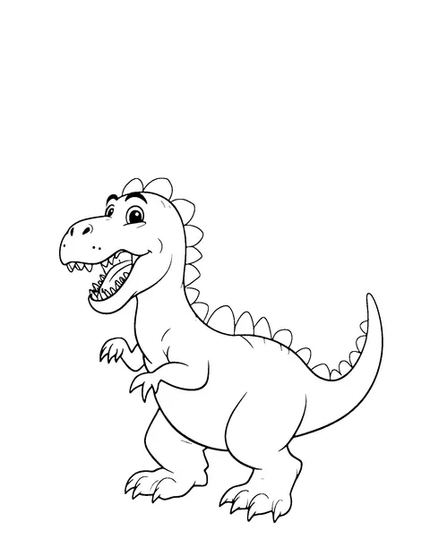T-Rex coloring page (teen)