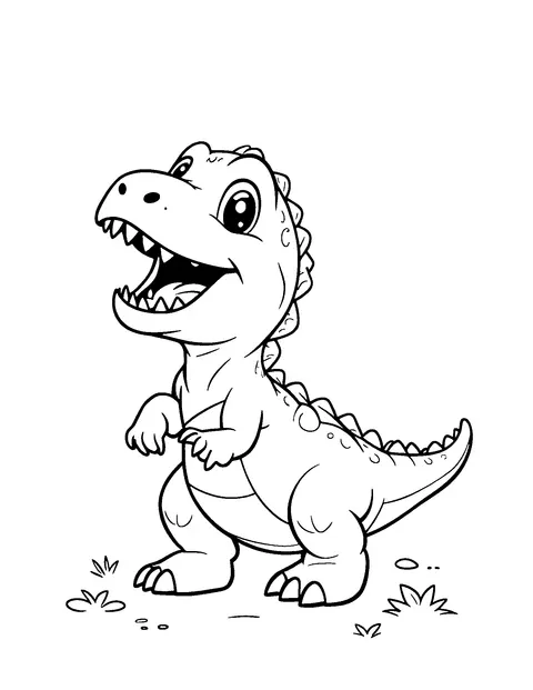 T-Rex coloring page (toddler)