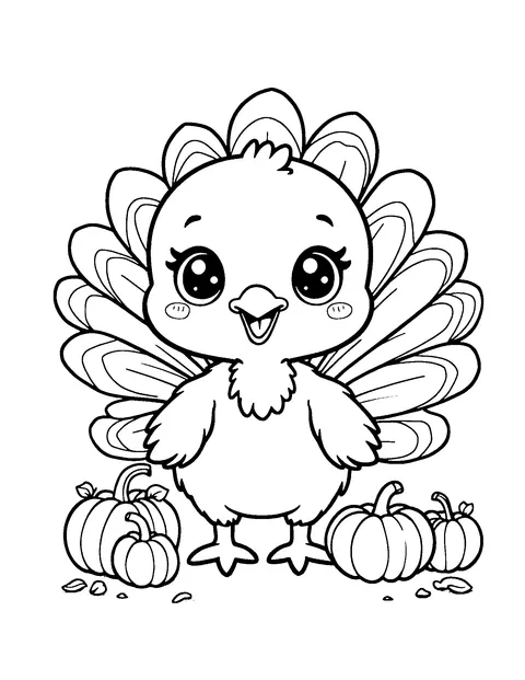 Thanksgiving coloring page (kids)
