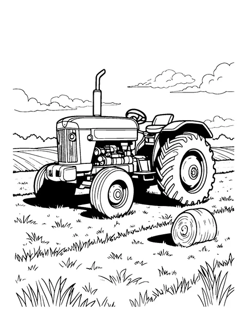tractor coloring page (teen)