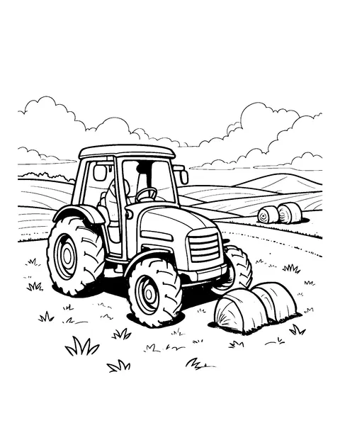tractor coloring page (teen)