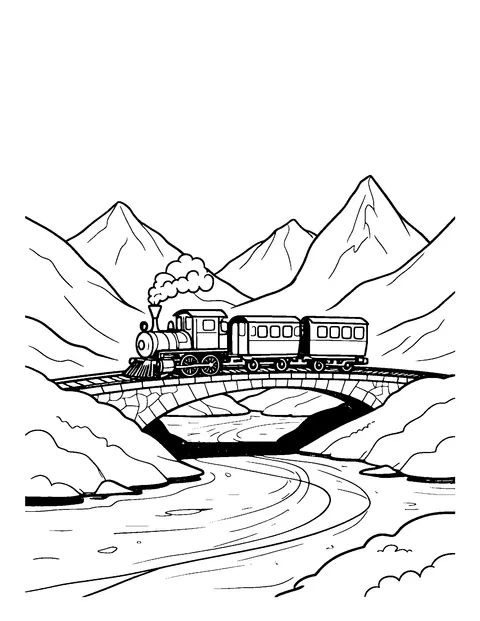 train coloring page (toddler)