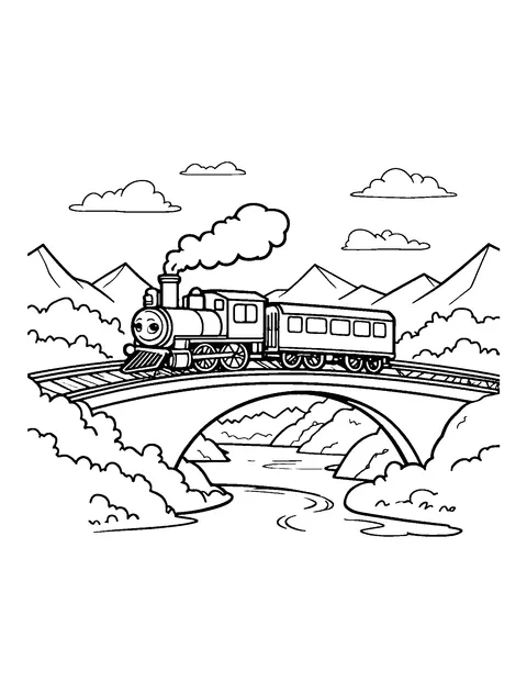 train coloring page (kids)