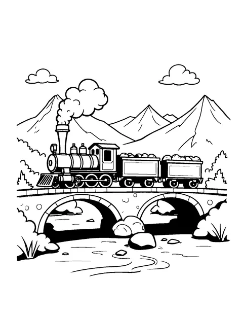 train coloring page (toddler)