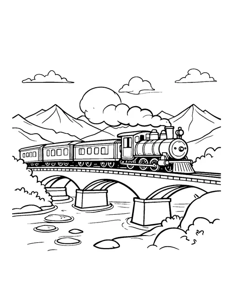 train coloring page (teen)