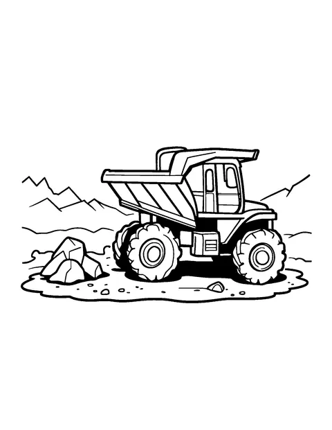 truck coloring page (toddler)
