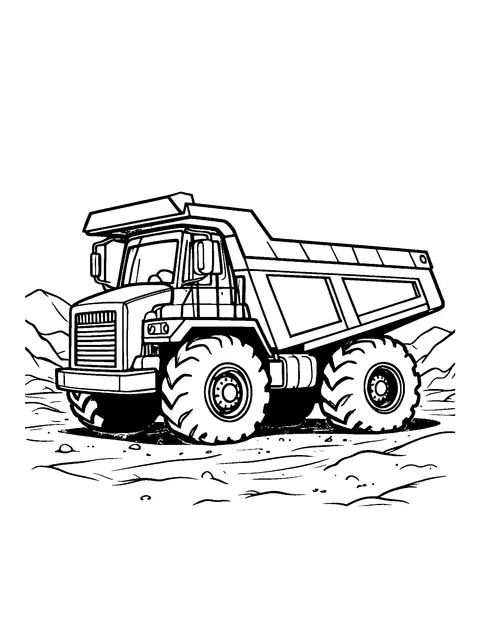 truck coloring page (teen)