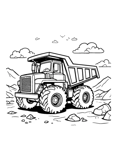 truck coloring page (teen)