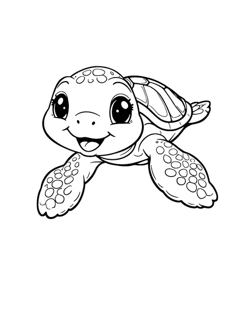 turtle coloring page (teen)