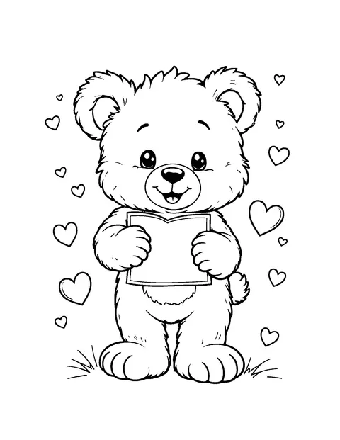 Valentine's Day coloring page (teen)
