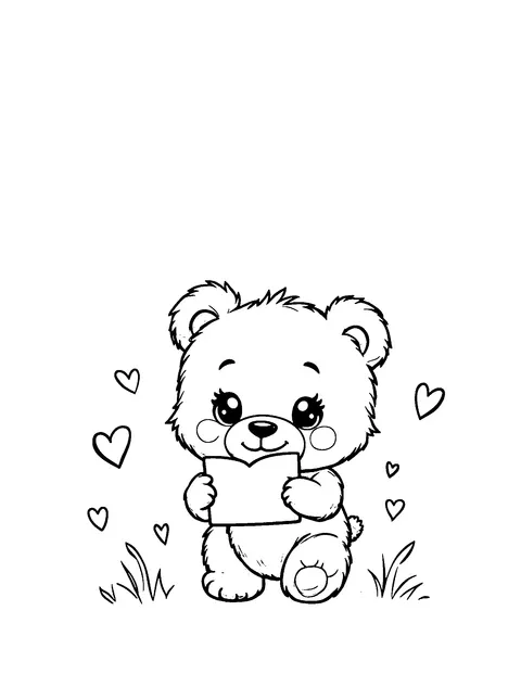 Valentine's Day coloring page (toddler)