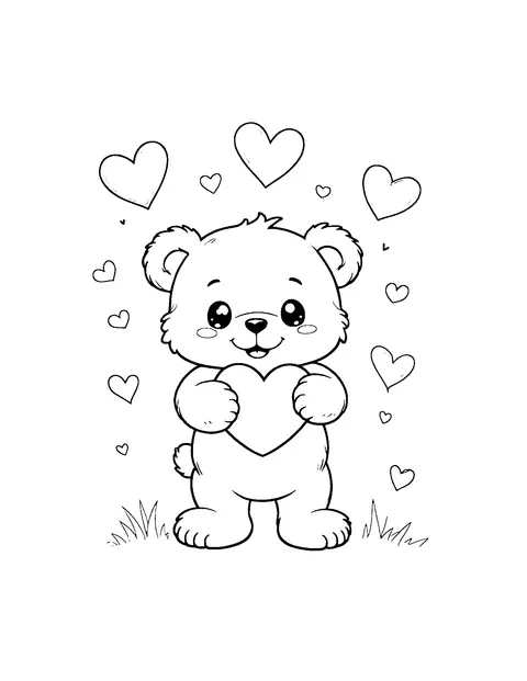 Valentine's Day coloring page (teen)