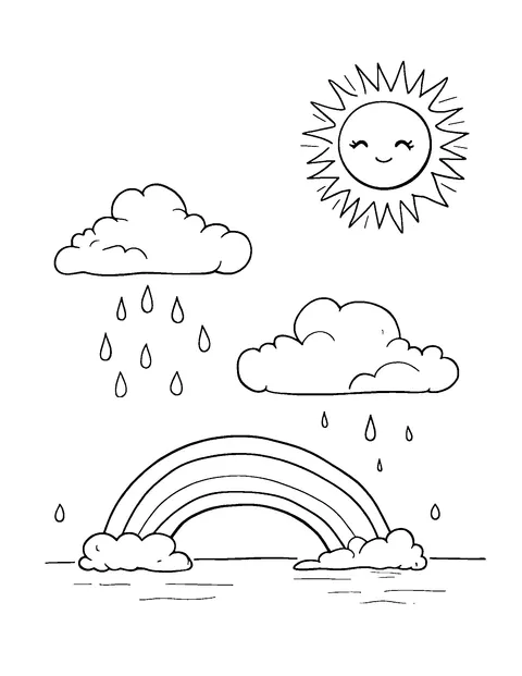 weather coloring page (teen)