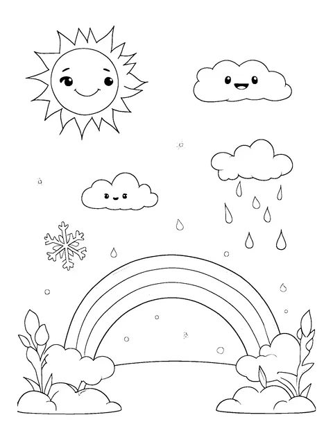 weather coloring page (teen)