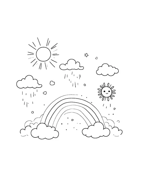 weather coloring page (toddler)