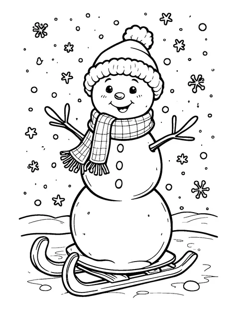 winter coloring page (teen)