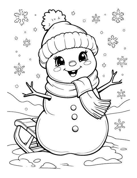 winter coloring page (teen)