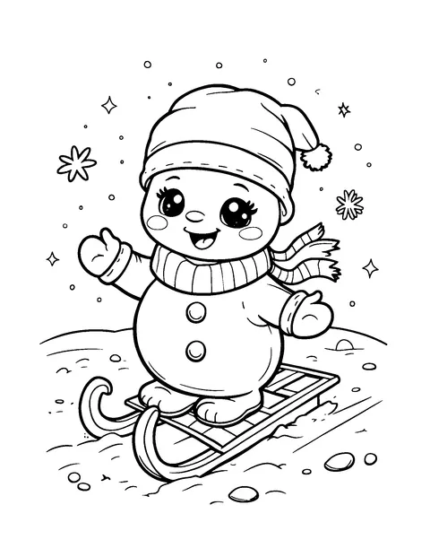 winter coloring page (kids)