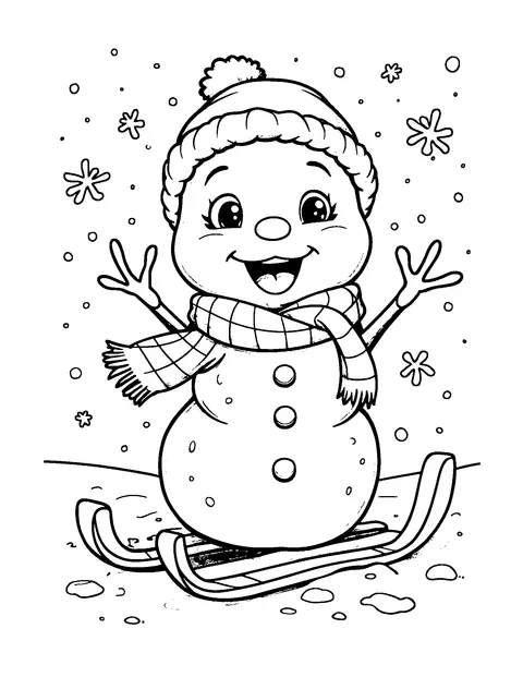 winter coloring page (toddler)